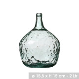 2L Round Recycled Glass Flower Vase