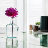 2L Round Recycled Glass Flower Vase