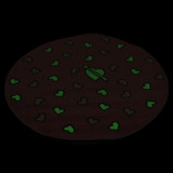 100cm Love Glow In The Dark Rug Round Kids Mat