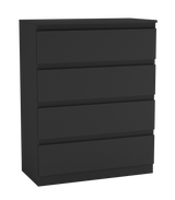 Black Chest of 4 Drawers