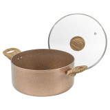 24cm Rose Gold Induction Casserole Pot