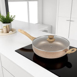 28cm Rose Gold Induction Deep Sauté Pan