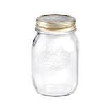 Bormioli Rocco Gold Lid Round Preserving Jars 500 ml
