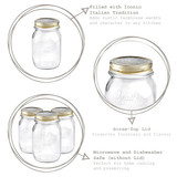 Bormioli Rocco Gold Lid Round Preserving Jars 500 ml