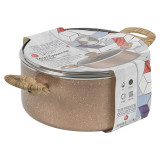 20cm + 24cm Rose Gold  Induction Casserole Set