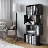 Geometry S-Shaped 4 Tier Shelving Unit