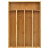 5-Section Bamboo Wooden Cutlery Tray