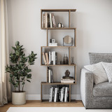 Geometry S-Shaped 5 Tier Shelving Unit