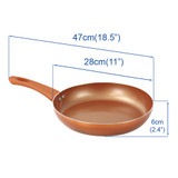 24+28cm Copper Induction Frying Pan Set