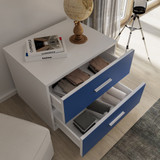White 2 Drawers Chest Cabinet