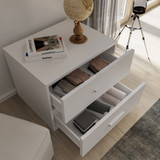White 2 Drawers Chest Cabinet