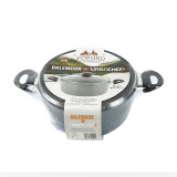 24cm Forged Carbon Steel Marble Grey Casserole Pot