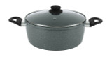 24cm Forged Carbon Steel Marble Grey Casserole Pot