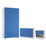 White 3-Piece Compact Bedroom Set