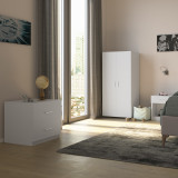 White 3-Piece Compact Bedroom Set