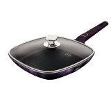Berlinger Haus 28cm Square Purple Eclipse with Lid Grill Frying Pan