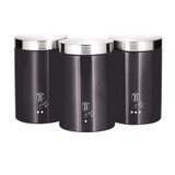 3 Pcs Carbon Pro Stainless Steel Cannister Set with Airtight Lids