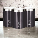 3 Pcs Carbon Pro Stainless Steel Cannister Set with Airtight Lids