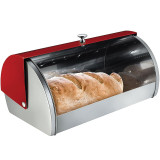 Berlinger Haus Red Metal Stainless Steel Bread Bin with 3 Pcs Container Tin