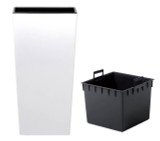 Urbi 12.5cm Square Plastic Planter Pot for Indoor & Outdoor Use