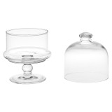 Glass Footed Serving Bowl with Dome