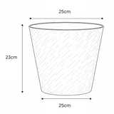 Tubus 25cm Short Corten Steel Effect Planter Pot