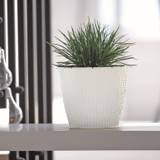 WHEATY Round Flower Pot - 11.2x 12.8x12.8cm