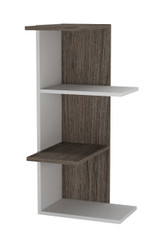 White 3-Tier Corner Bookcase & Shelving Unit