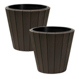 40cm Woode Wooden Flower Pot -1-2 Pack