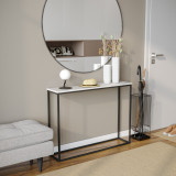 Wooden Console Table with Metal Legs