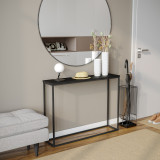 Wooden Console Table with Metal Legs