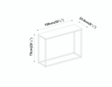 Wooden Console Table with Metal Legs