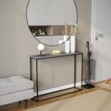 Wooden Console Table with Metal Legs