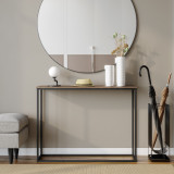 Wooden Console Table with Metal Legs