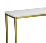 Wooden Console Table with Gold Metal Legs