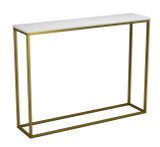 Wooden Console Table with Gold Metal Legs