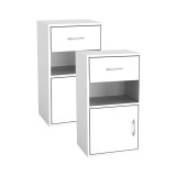 Wooden Bedside Table Nightstand 1 Drawer 1 Door