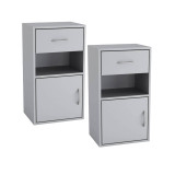 Wooden Bedside Table Nightstand 1 Drawer 1 Door