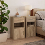 Wooden Bedside Table Nightstand 1 Drawer 1 Door