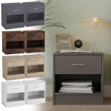 Wooden Bedside Table Cabinet Nightstand