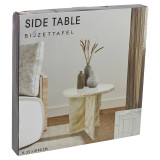 40cm Round Stone Side Table