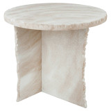 40cm Round Stone Side Table