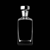 Crystallin Glass Whiskey Decanter Square Bottle