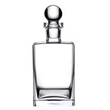 Crystallin Glass Whiskey Decanter Square Bottle