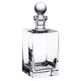 Crystallin Glass Whiskey Decanter Square Bottle