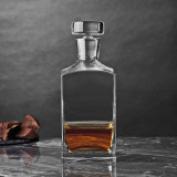 Crystallin Glass Whiskey Decanter Square Bottle