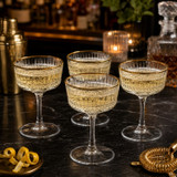 260ml Gold Rim Champagne Coupe Glasses