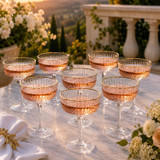 260ml Gold Rim Champagne Coupe Glasses