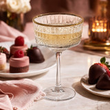 260ml Gold Rim Champagne Coupe Glasses