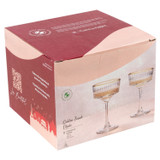 260ml Gold Rim Champagne Coupe Glasses